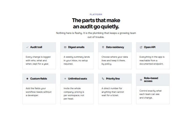 Banded Header Feature Grid preview