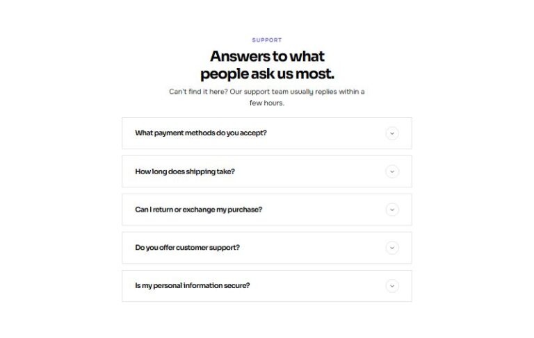 Centered Intro FAQ Accordion preview