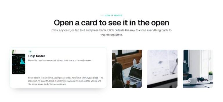 Expand-Collapse Feature Cards preview