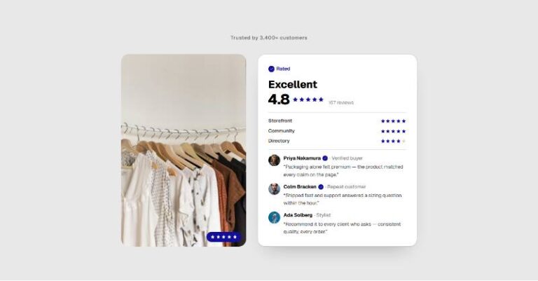 Social Proof Review Panel preview