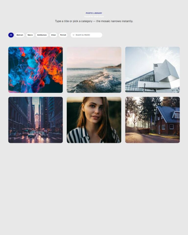 Search Filter Mosaic preview