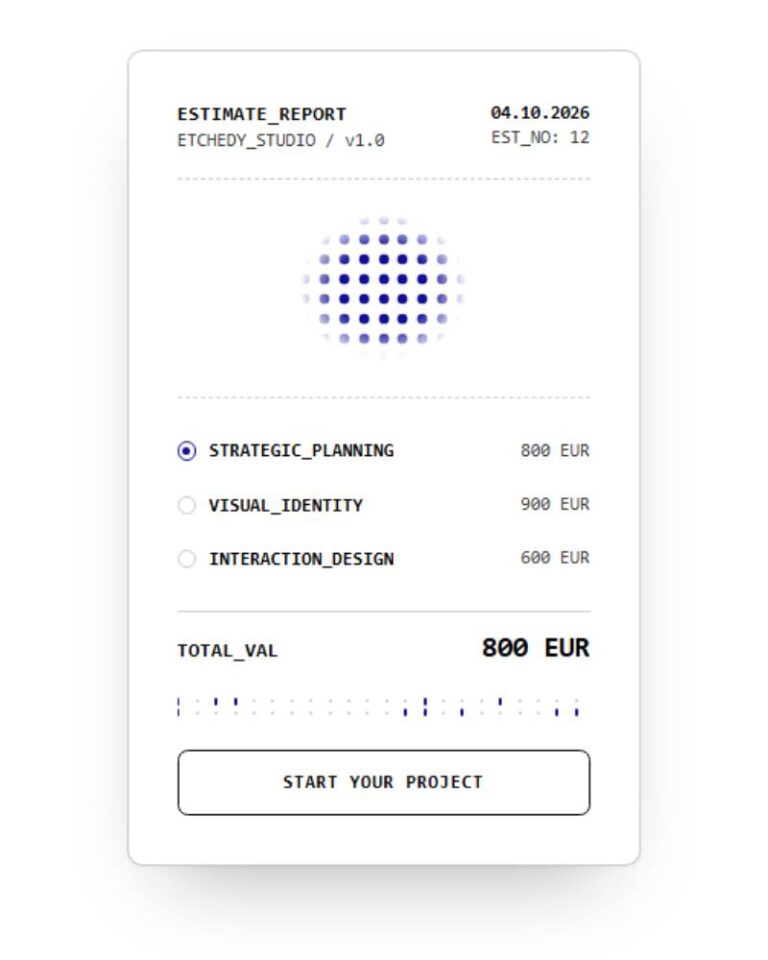 Project Estimate Card preview