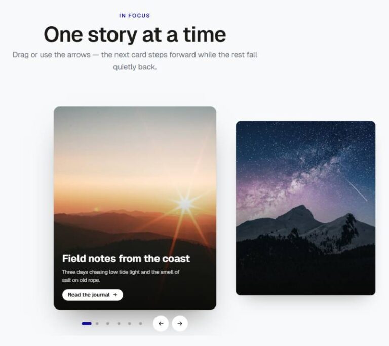 Centered Focus Carousel preview