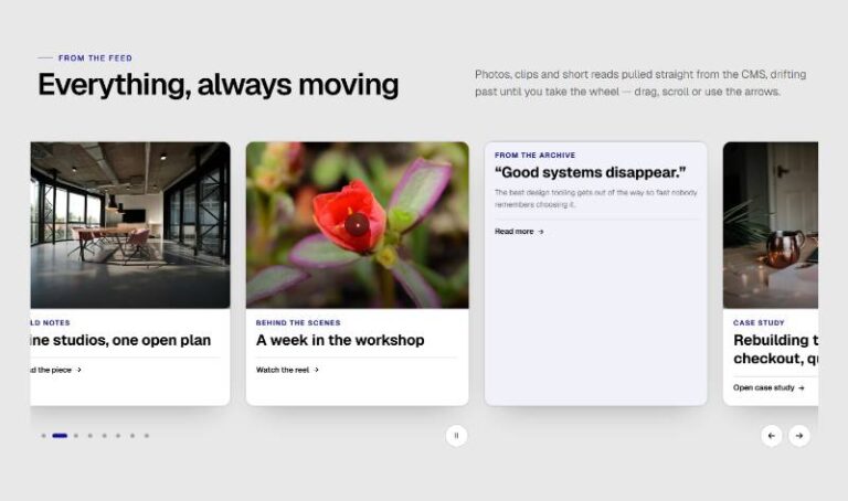 CMS Media Drift Carousel preview