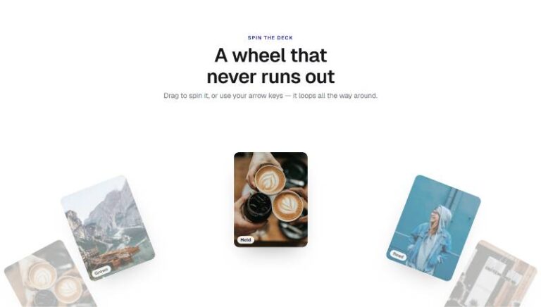 Draggable Card Wheel preview