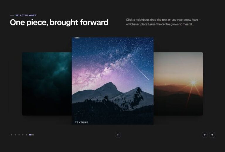 Expanding Center Media Carousel preview