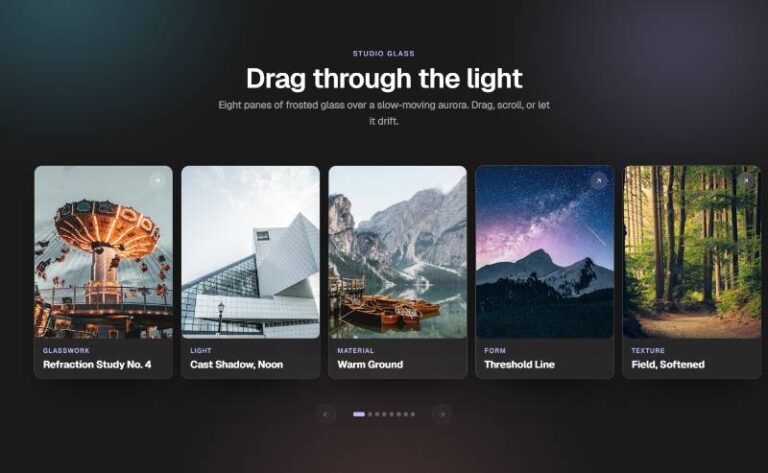 Glass Distortion Scroll Carousel preview