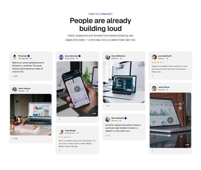 Social Wall Bento preview