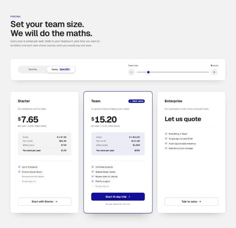 Auto-Calculating Pricing Cards preview