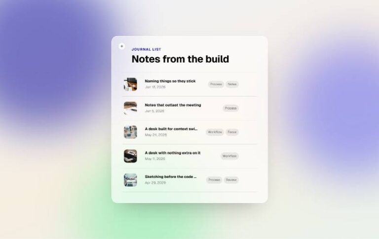 Aurora Glass Journal List preview