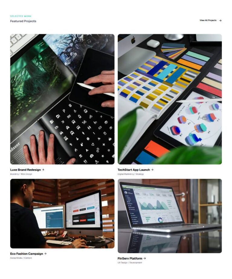 Portfolio Projects Grid preview