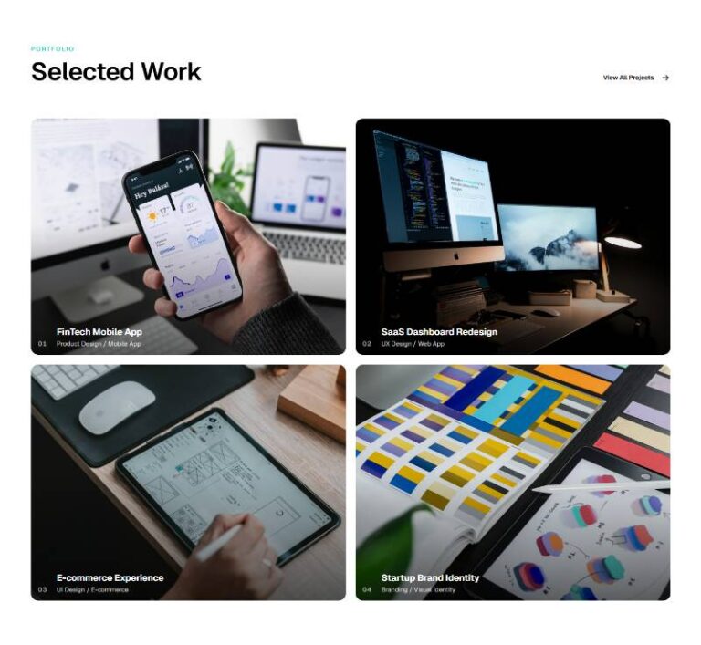 Selected Work Portfolio preview