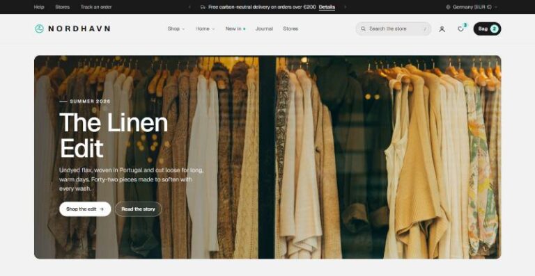 Storefront Panel Nav preview