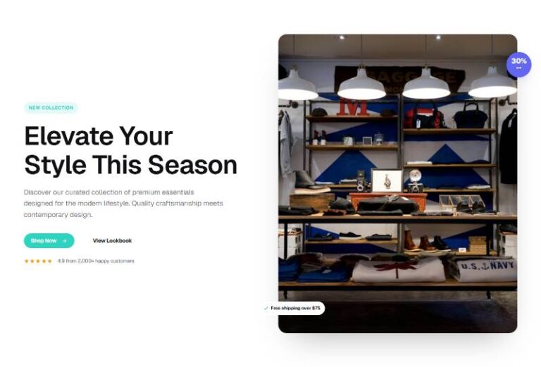 E-commerce Store Hero preview