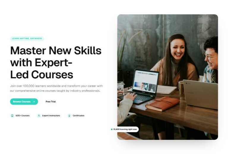 Education Platform Hero preview