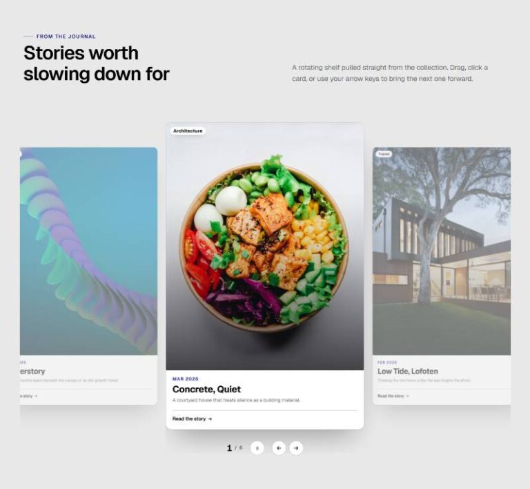 3D CMS Story Carousel preview
