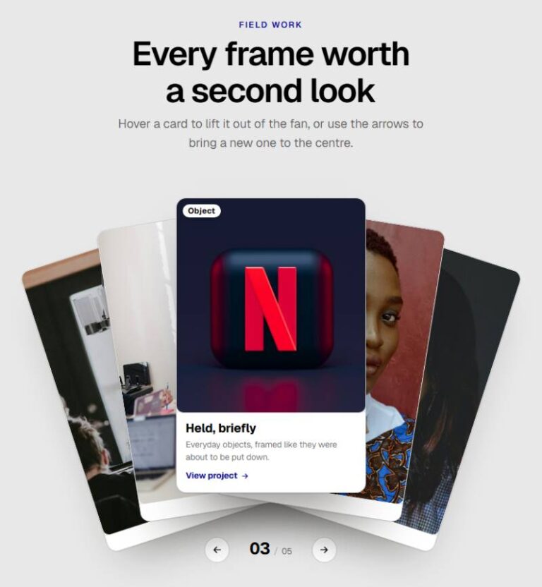 Fanned Stack Hover Carousel preview