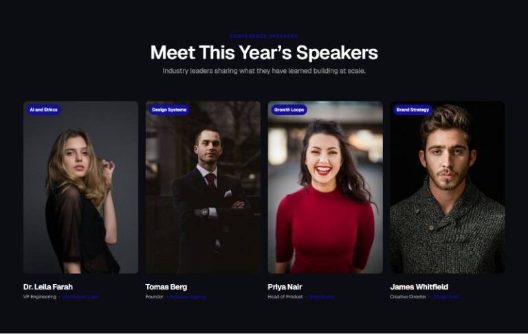 Speaker Showcase Grid preview