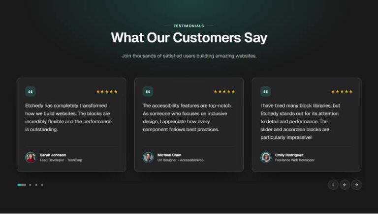 Testimonial Slider preview