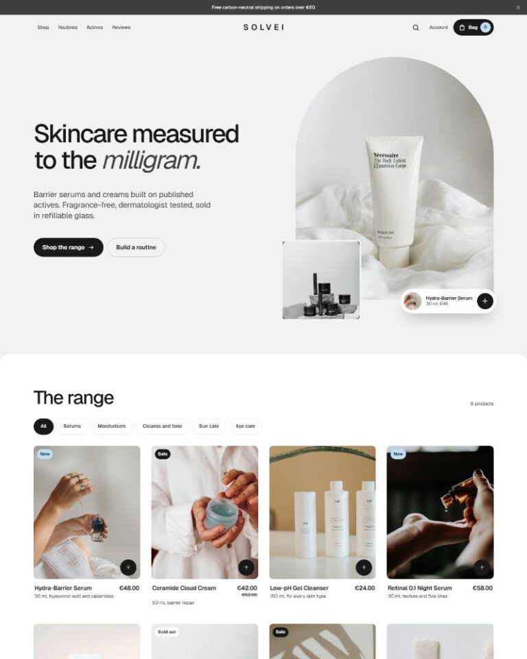 Solvei Skincare Store preview