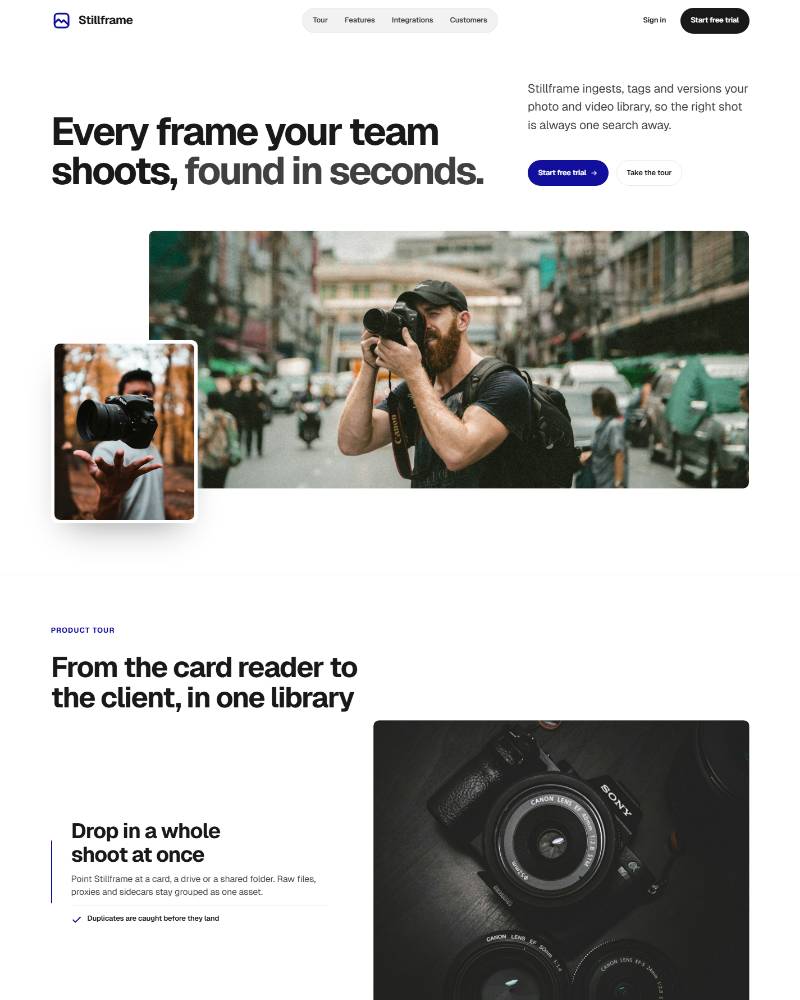 Product Tour Features template preview