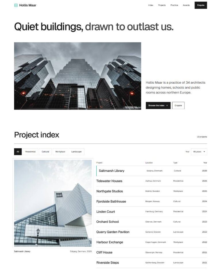 Atelier Architect Portfolio preview