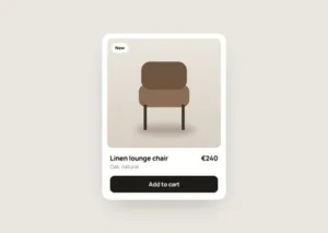 Product card with swatches