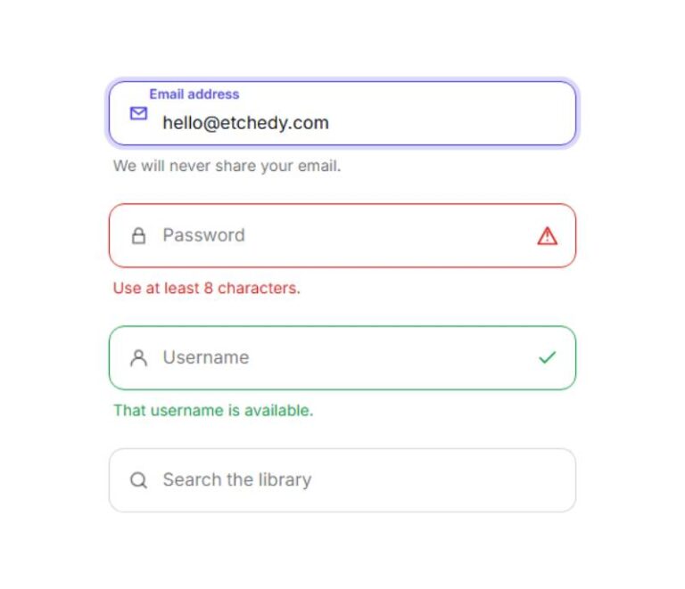 Floating Label Field preview