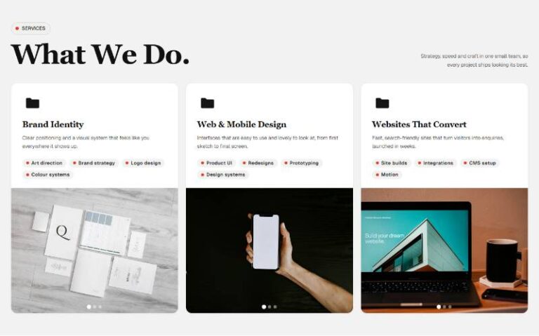 Folio Service Cards preview