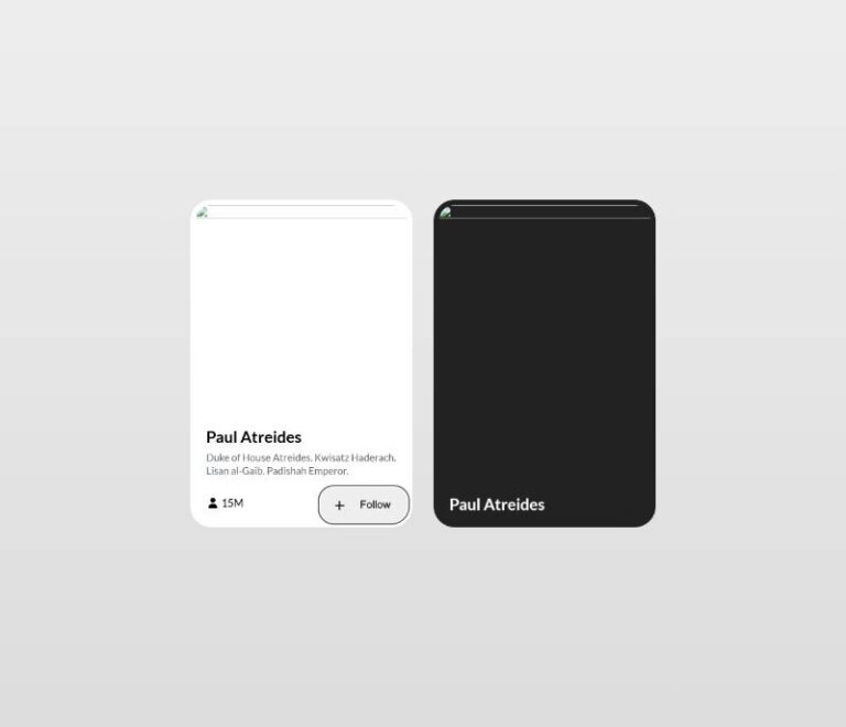 Follow Profile Card preview