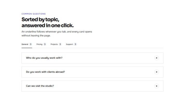 Gliding Tab FAQ preview