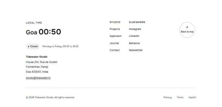 Open Status Studio Footer preview