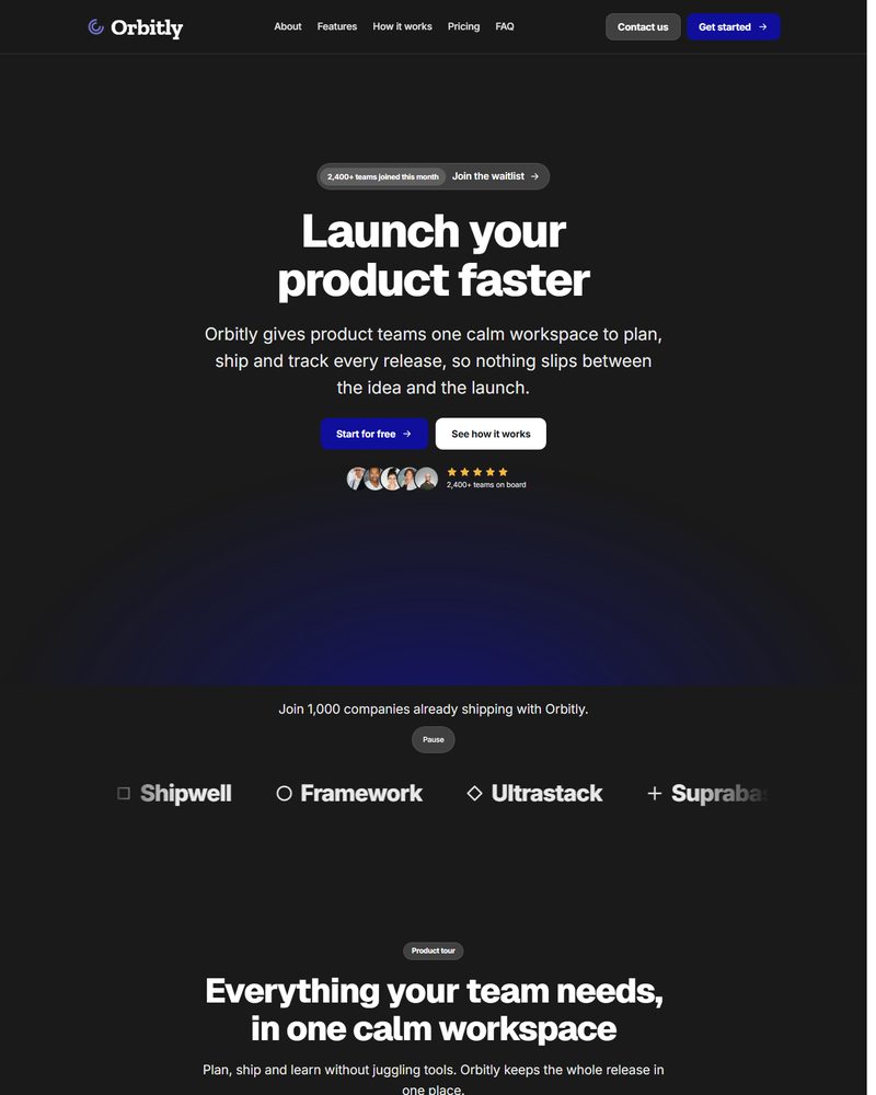 Orbitly SaaS Launch preview