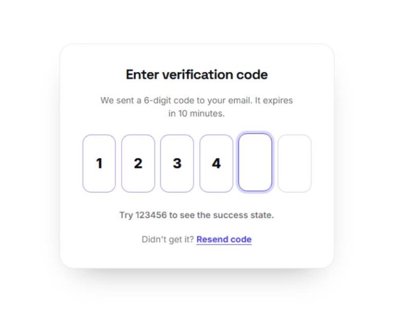 OTP Code Input preview