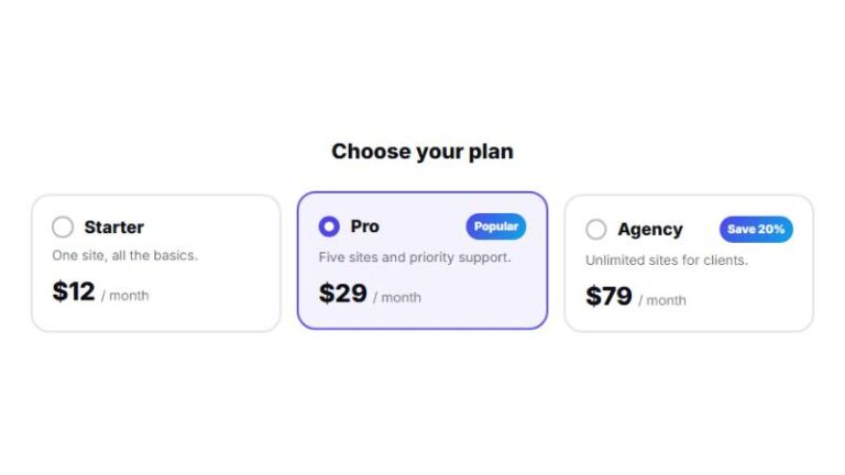 Radio Plan Picker preview