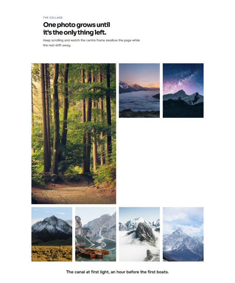 Scroll Zoom Photo Collage preview