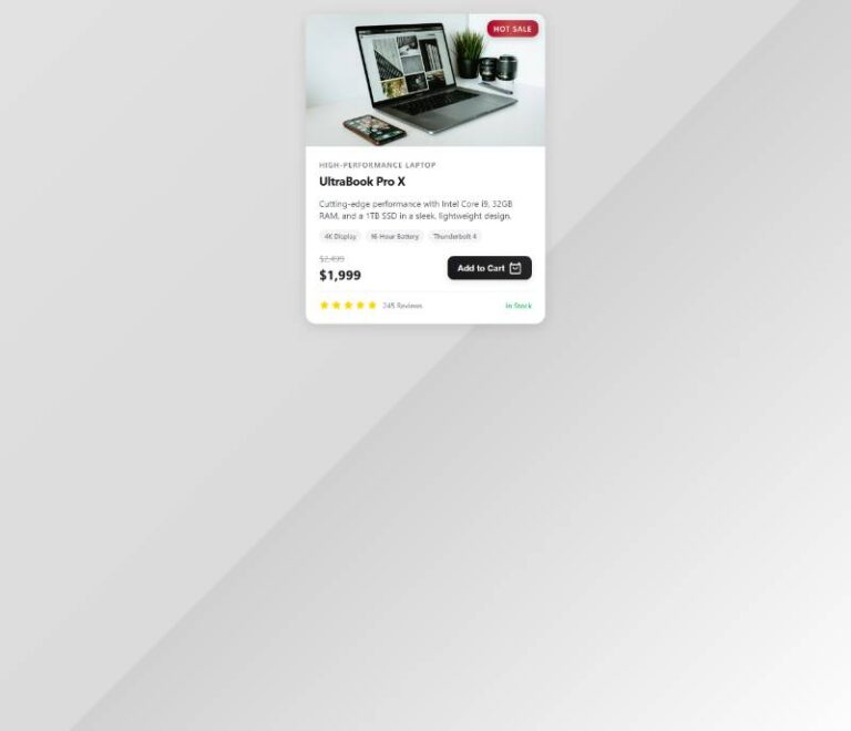 Sleek Product Card preview